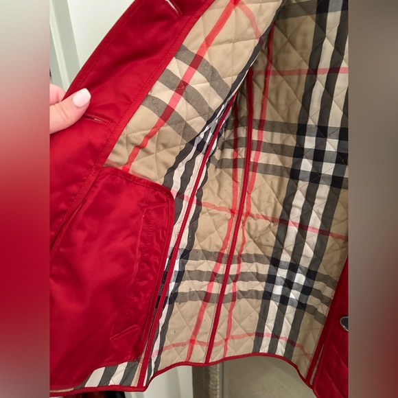 Burberry Red Quilted Jacket - Picture 3 of 16